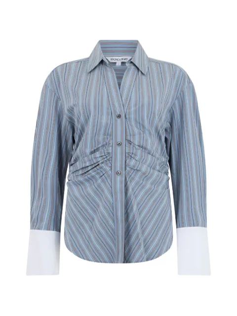 Veronica Beard striped ruched shirt