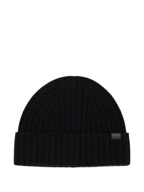 BOSS ribbed-knit beanie hat