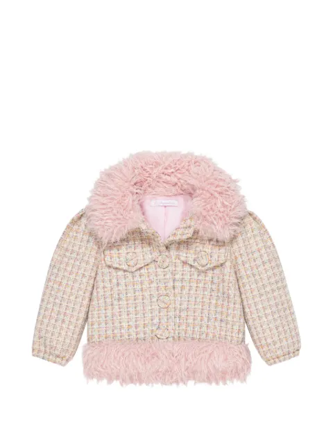 Miss Grant Kids button-up tweed jacket