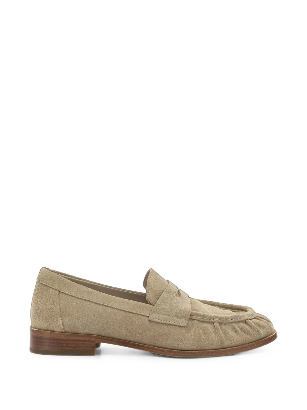 strategia shoes suede gathered-toe loafers - Marrone