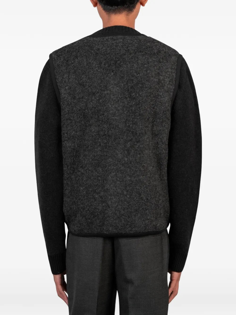 Universal Works Lancaster fleece gilet Grijs