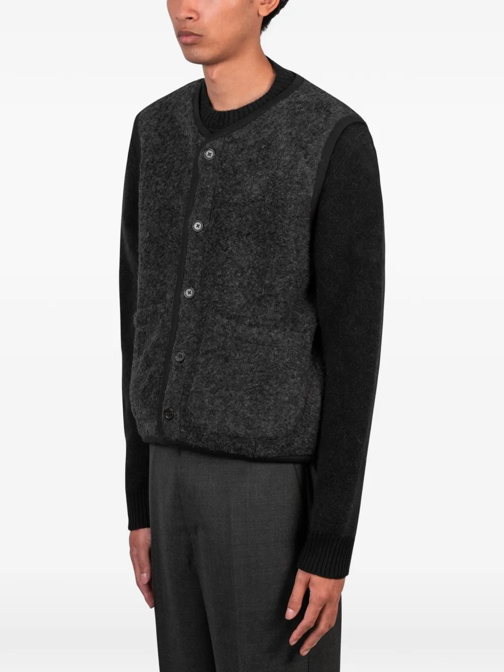 Universal Works Lancaster fleece gilet Grijs