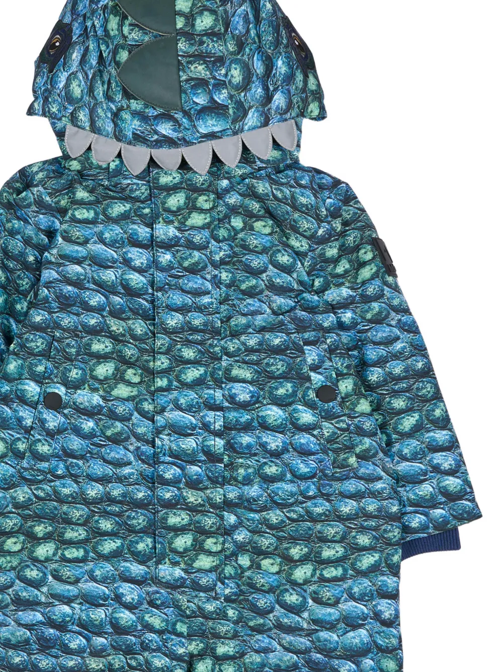 Molo Allosaurus skipak met capuchon Blauw