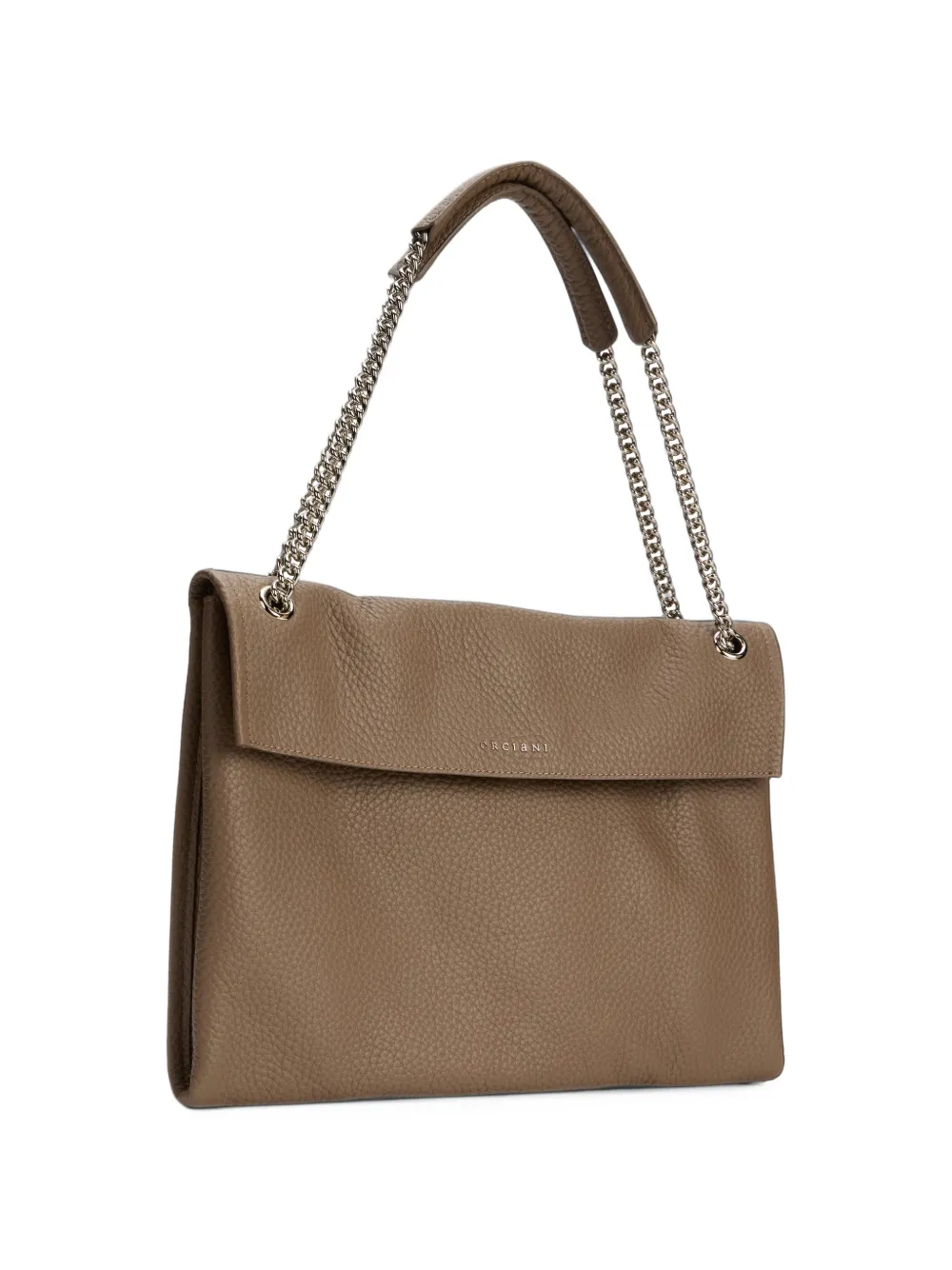 Orciani midi Venus soft grained leather shoulder bag Beige