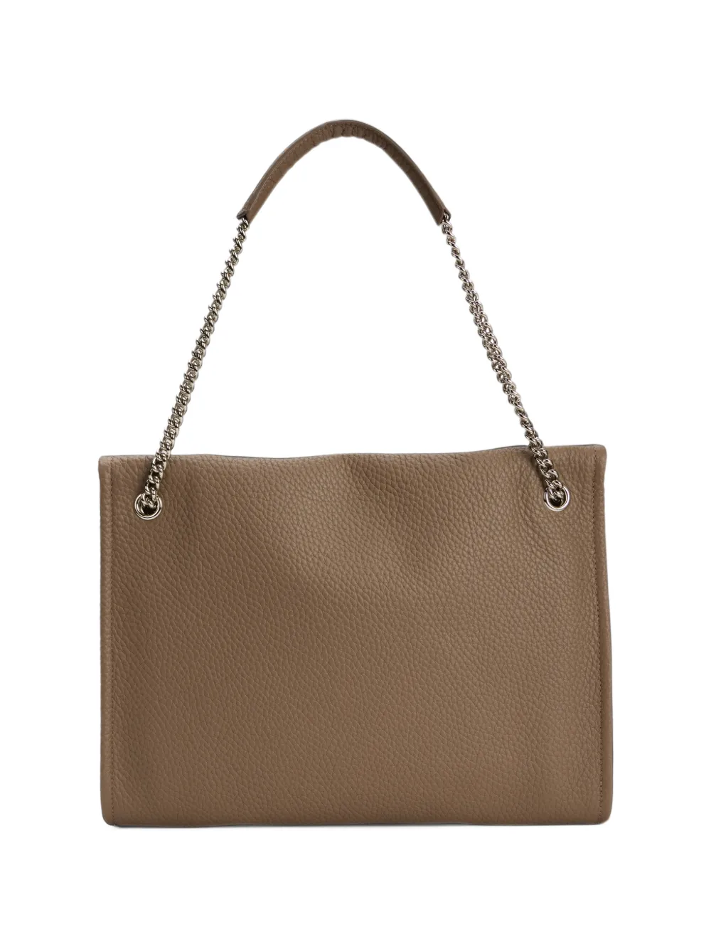 Orciani midi Venus soft grained leather shoulder bag Beige