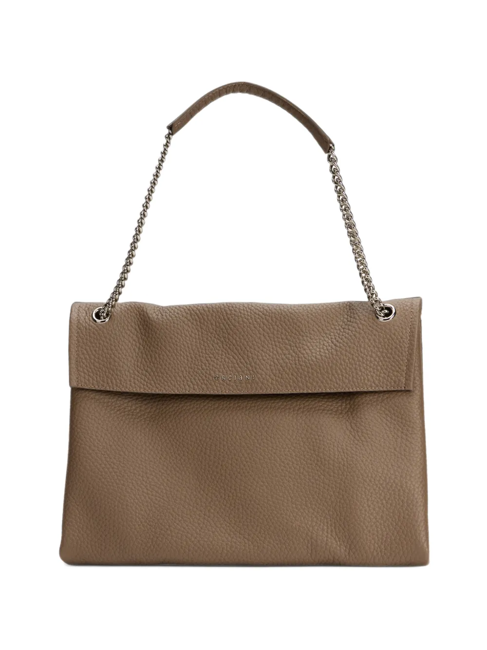 Orciani midi Venus soft grained leather shoulder bag Beige