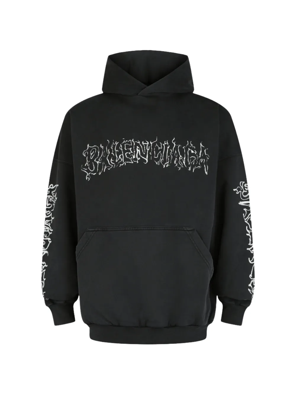 Balenciaga Hoodie met logodetail Zwart