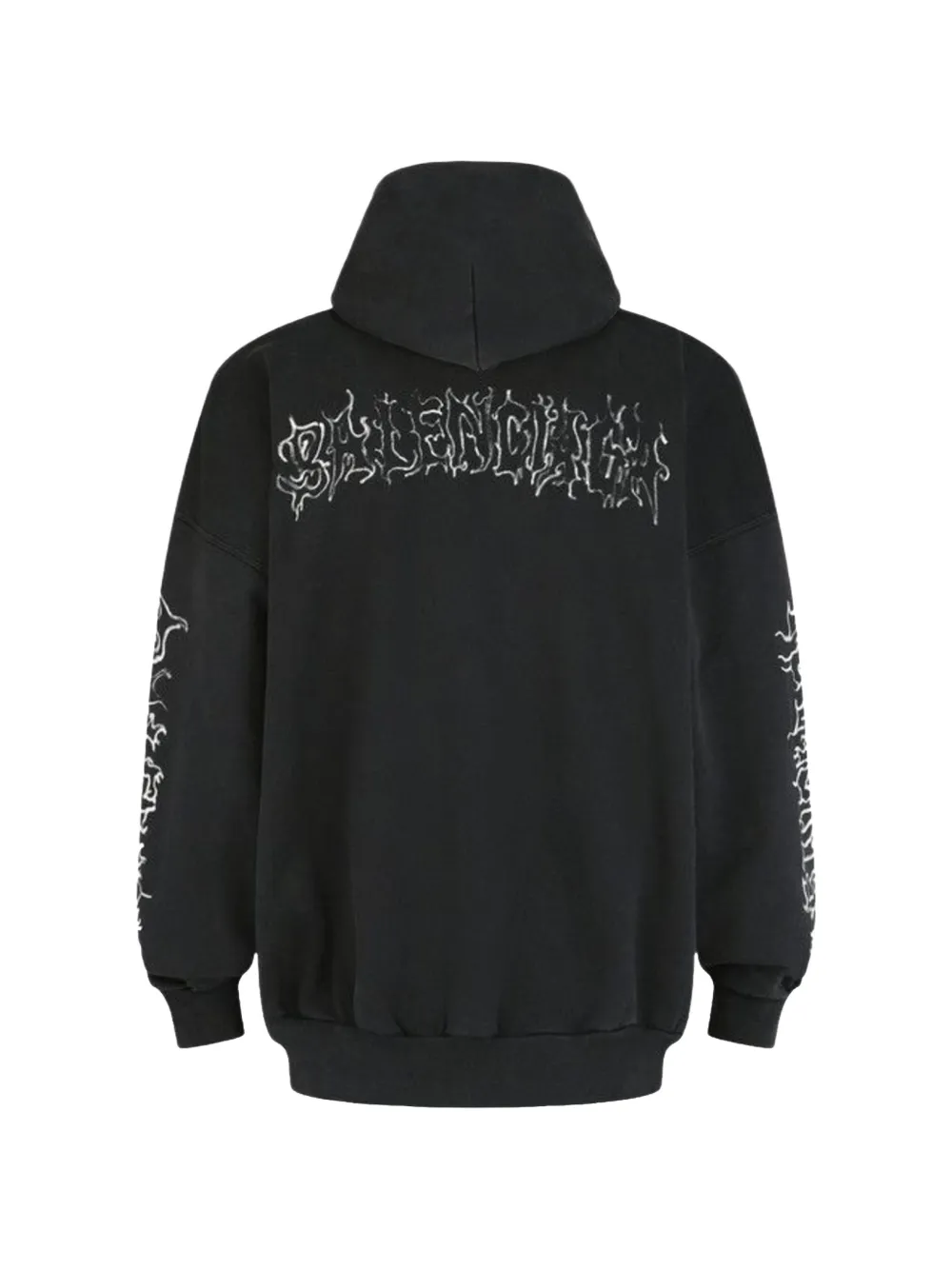 Balenciaga Hoodie met logodetail Zwart