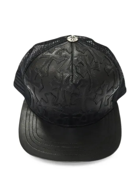 Chrome Hearts gorra trucker Cemetery Cross de piel