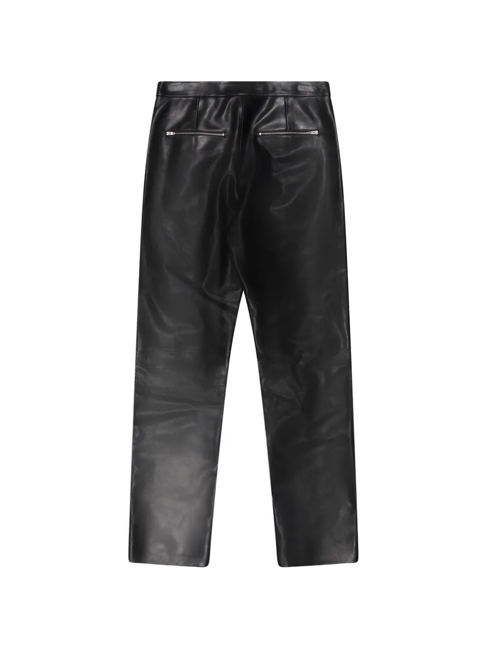 Jil Sander Leren broek Zwart
