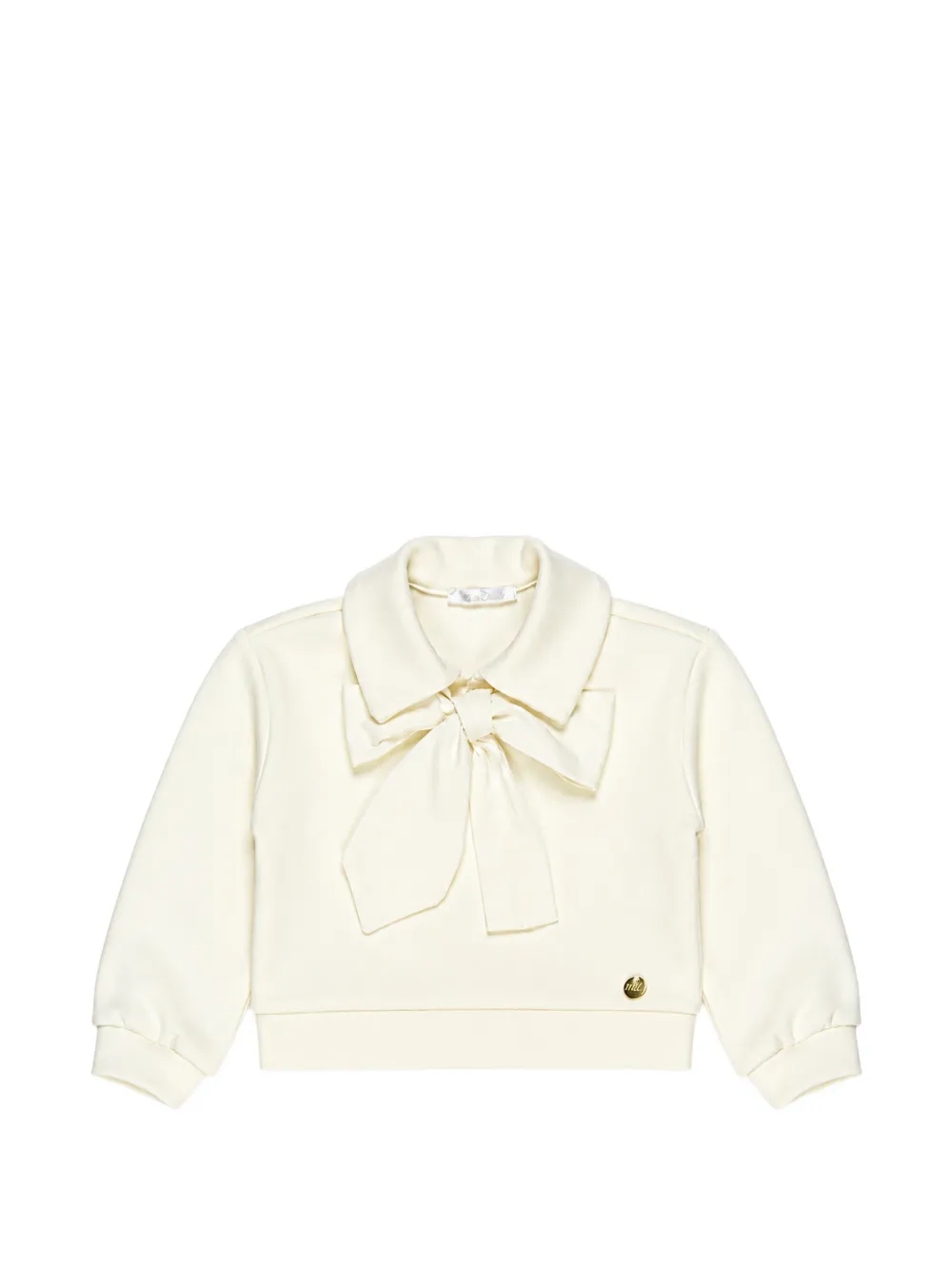 Miss Grant Kids pull à détail de nœud - Tons neutres Miss Grant Kids pull à détail de nœud - Tons neutres