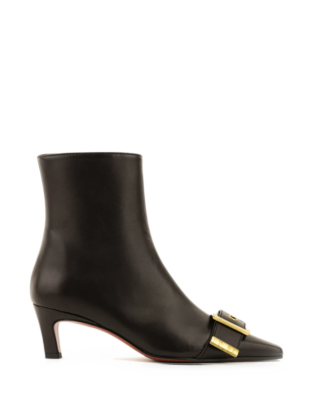 Paul Warmer buckle-detail square-toe ankle boots