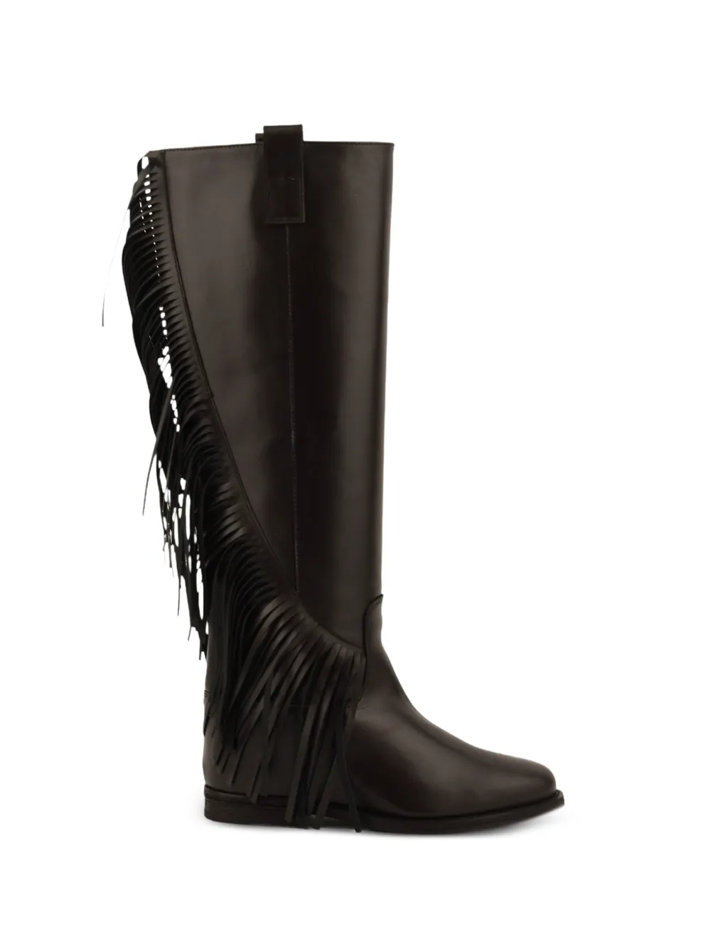 Paul Warmer fringe-trim leather boots