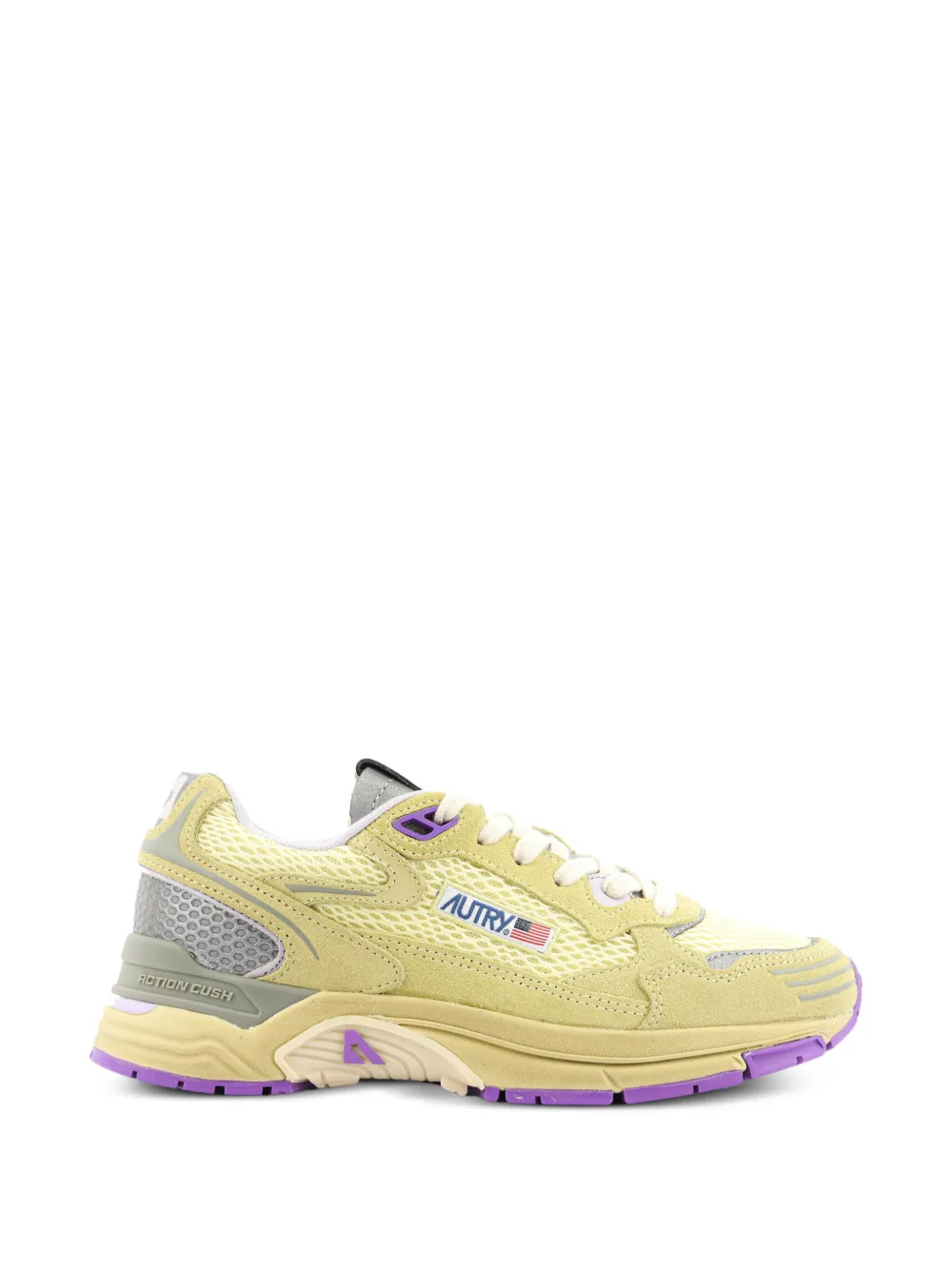 Autry Hyperway Low-Top-Sneakers mit Einsätzen - Gelb