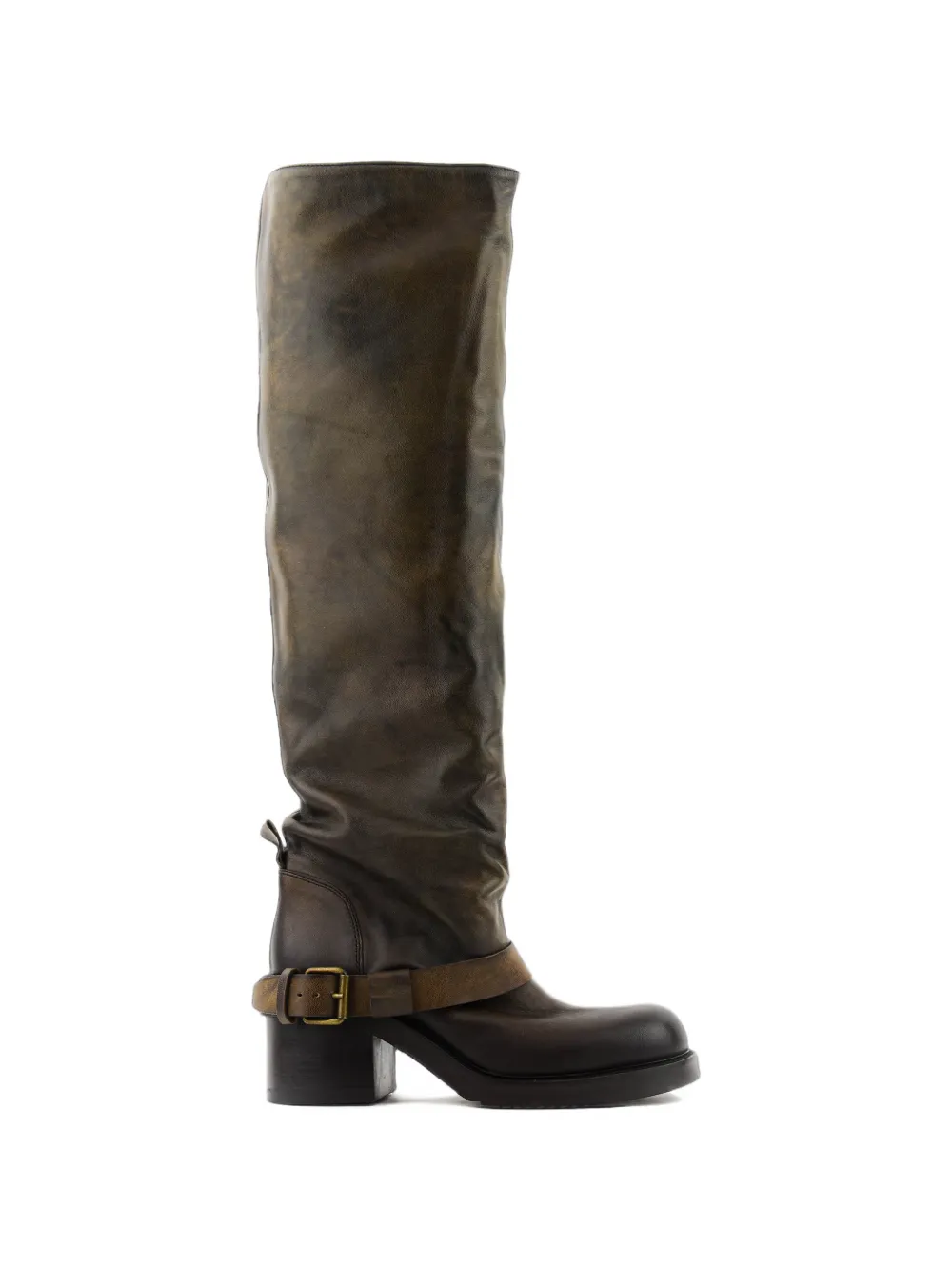 Elena Iachi buckle-strap knee-high boots