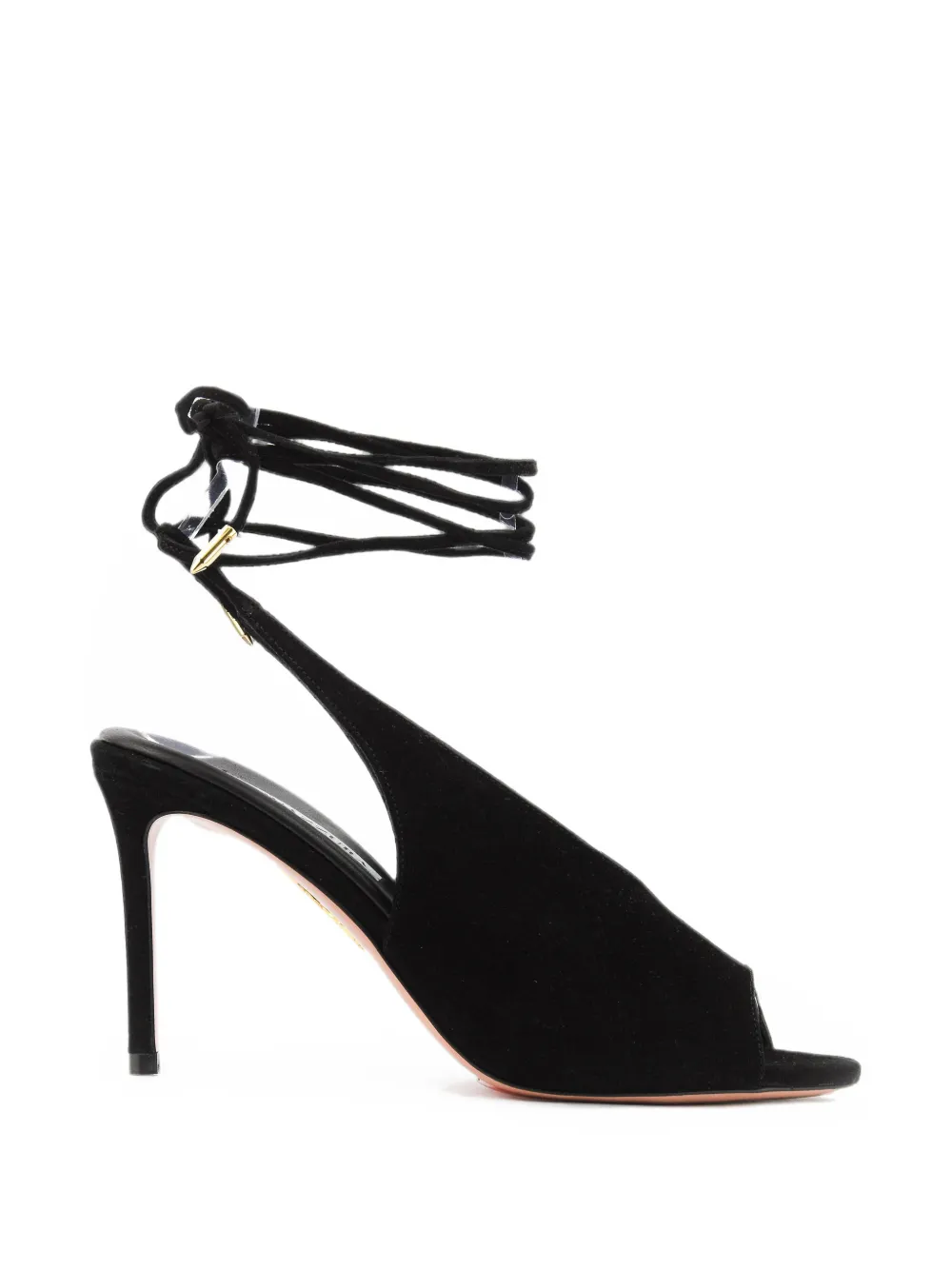 Aquazzura Lais Sandalen aus Wildleder - Schwarz