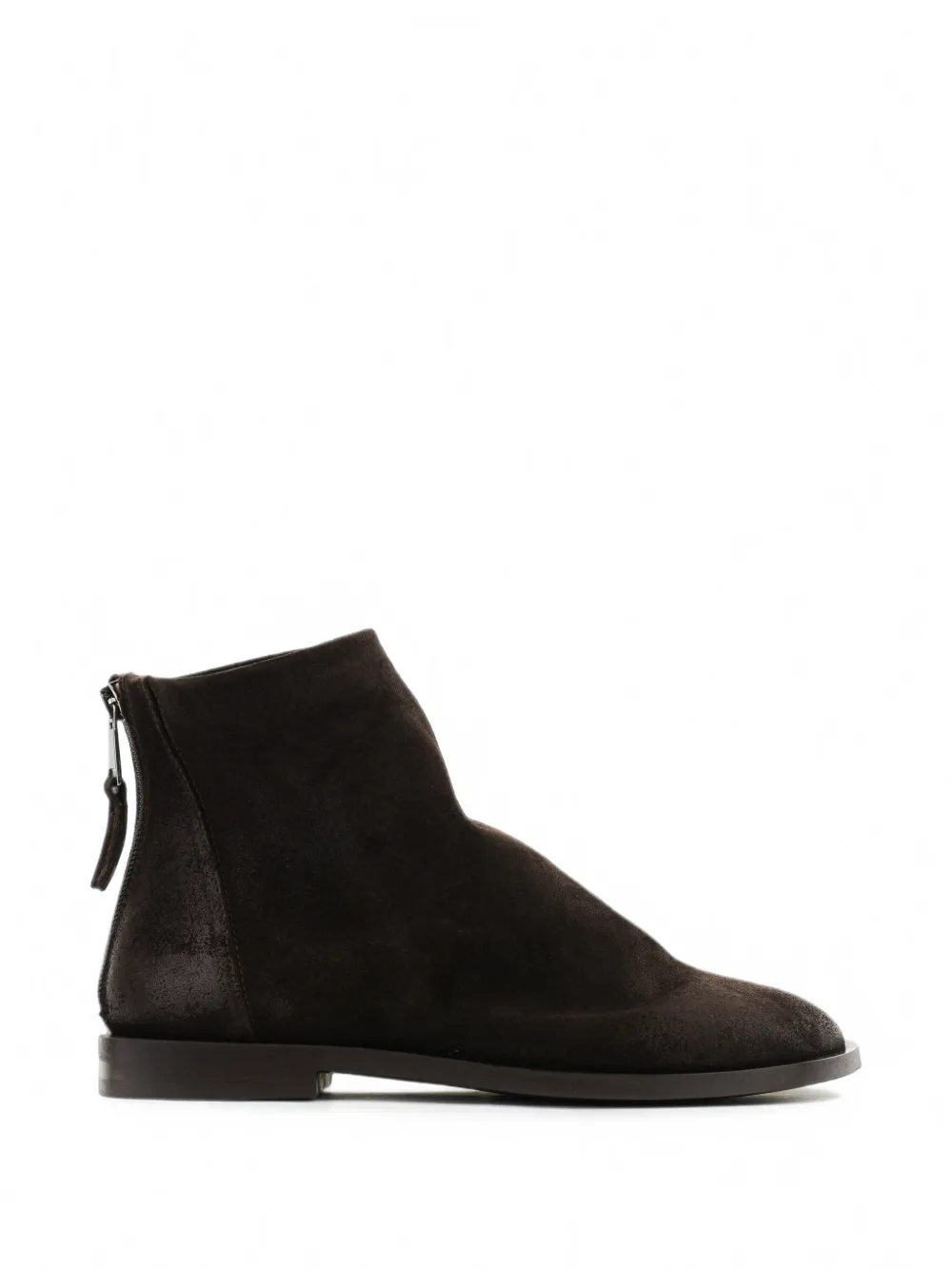 Elena Iachi asymmetrical suede ankle boots