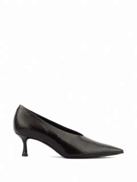 Paul Warmer Voltaire snake-effect leather pumps