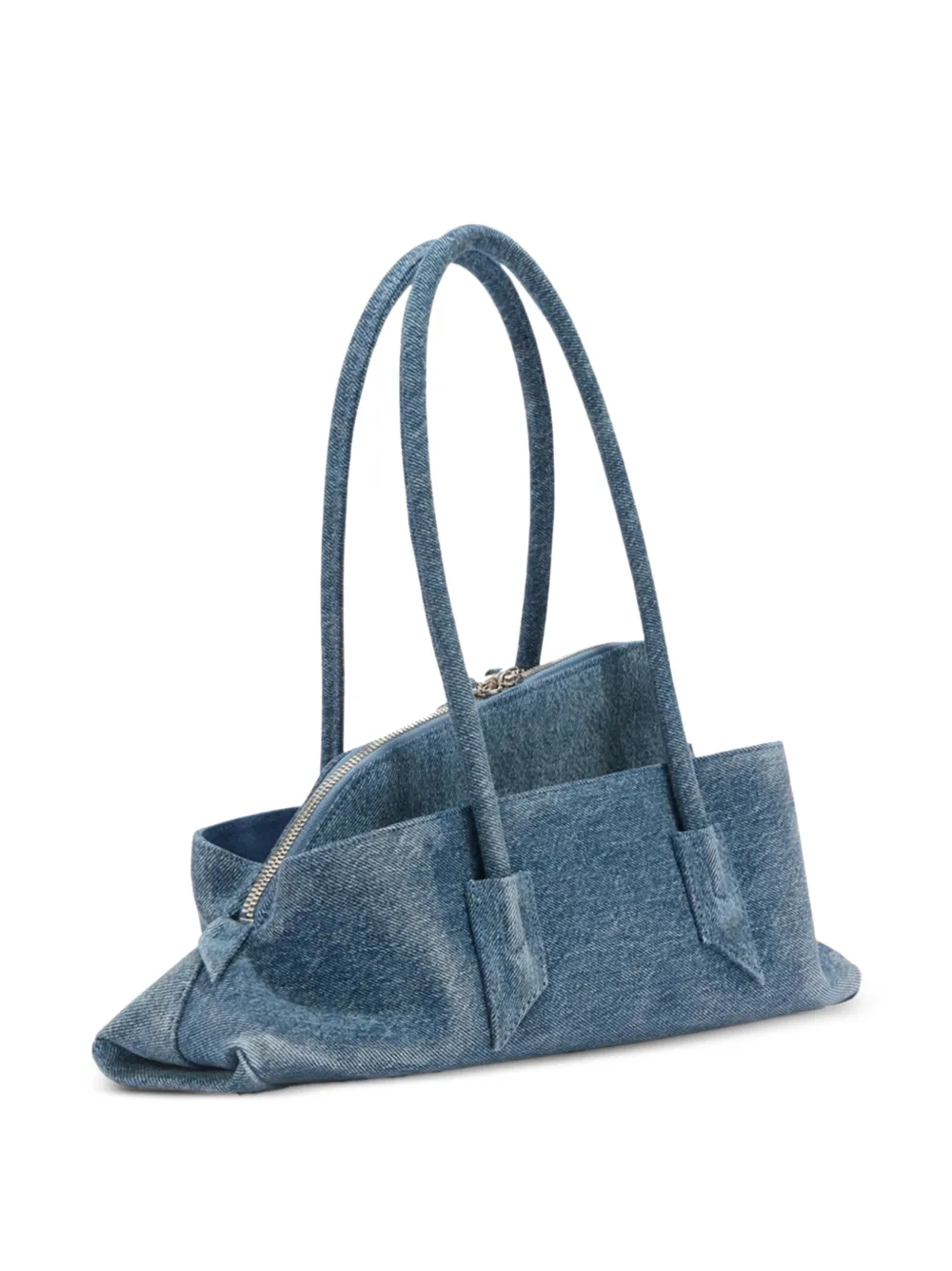 The Attico Kleine Le Passeggiata denim schoudertas Blauw