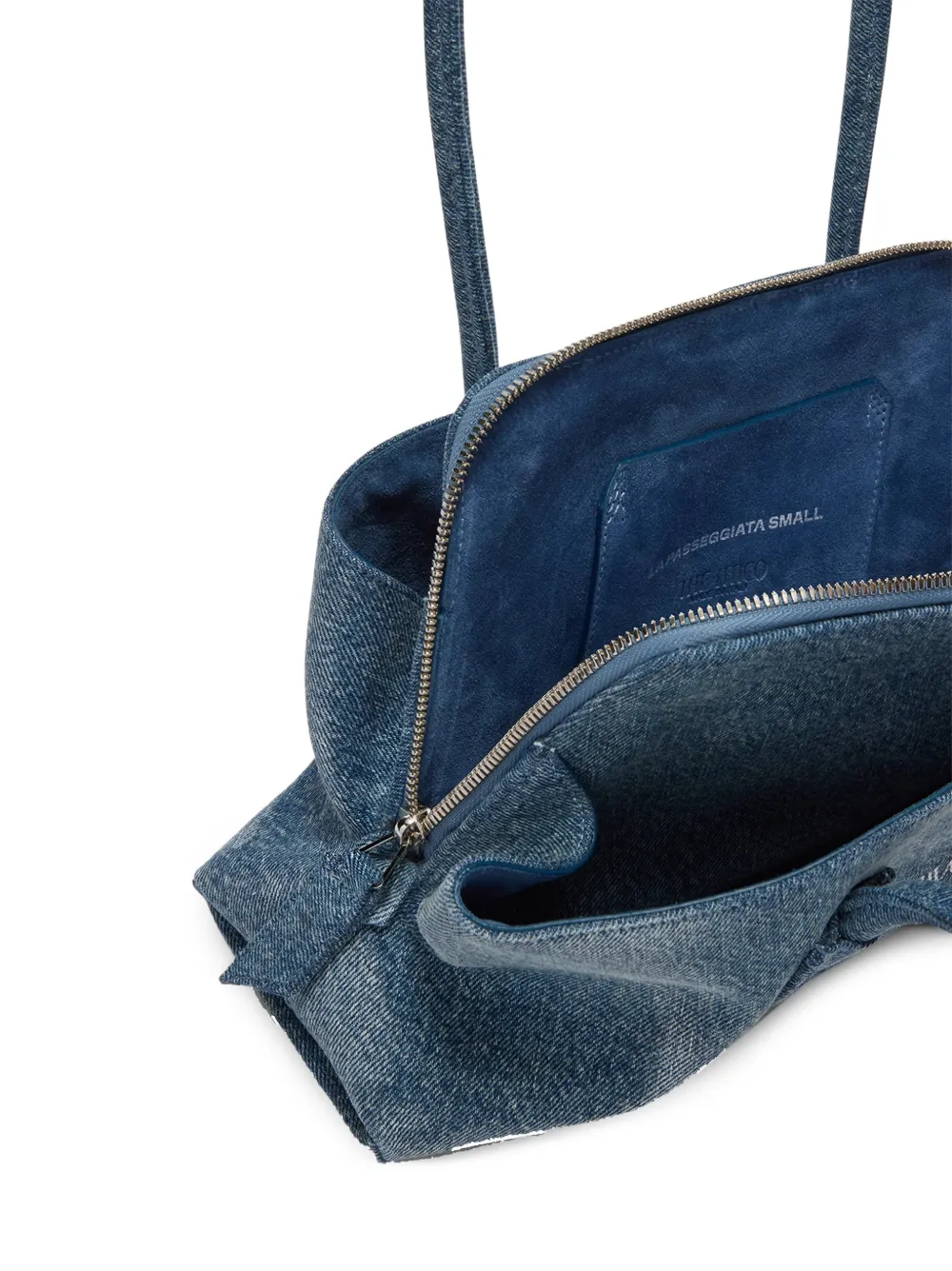 The Attico Kleine Le Passeggiata denim schoudertas Blauw