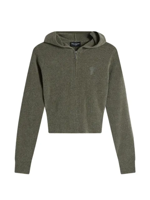 Juicy Couture rhinestone-logo knitted hoodie
