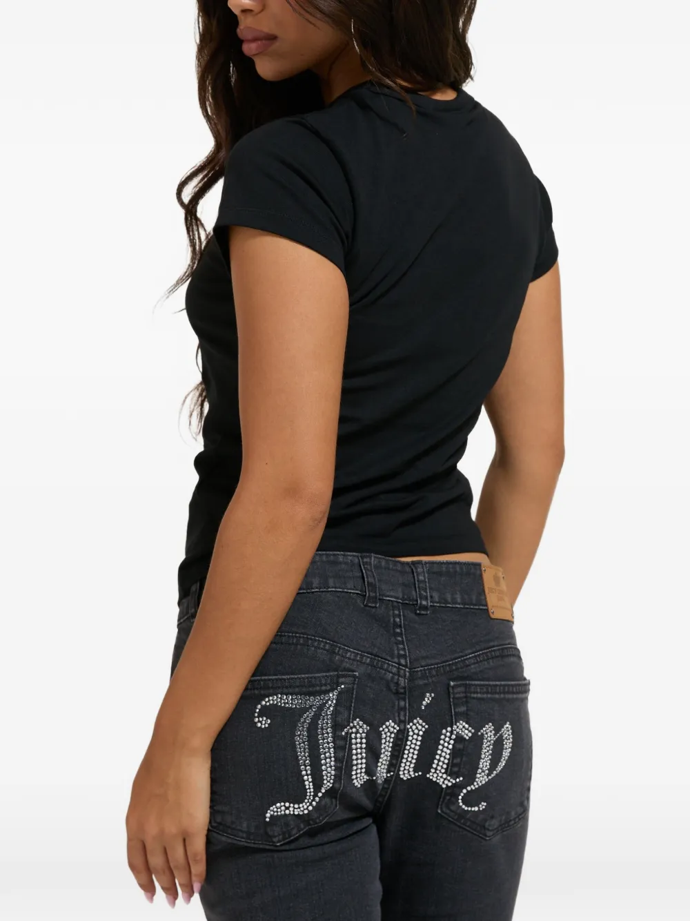 Juicy Couture T-shirt met studs Zwart