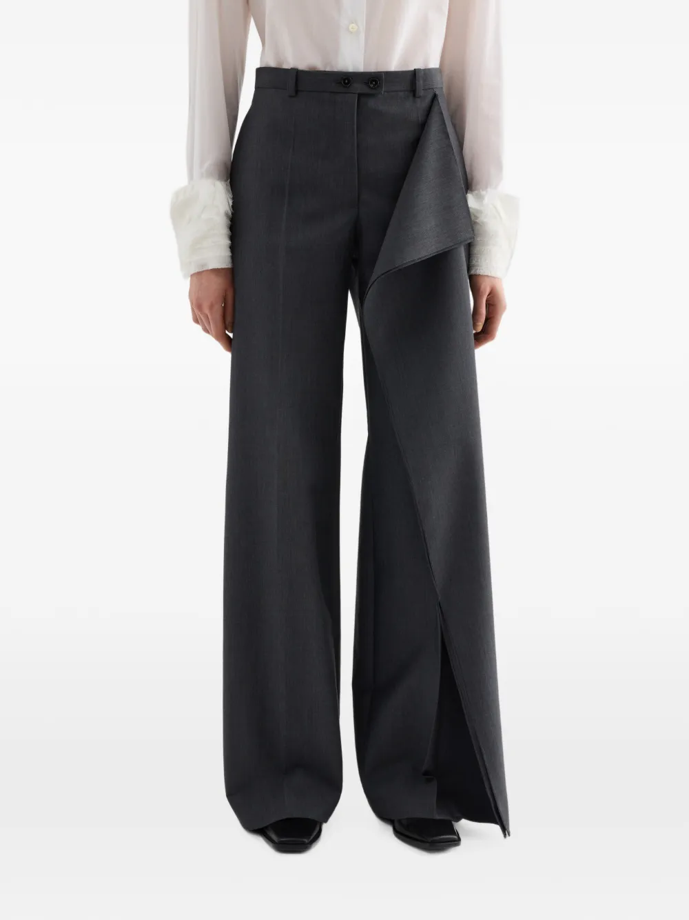 Jil Sander Fil-à-fil wollen broek Grijs