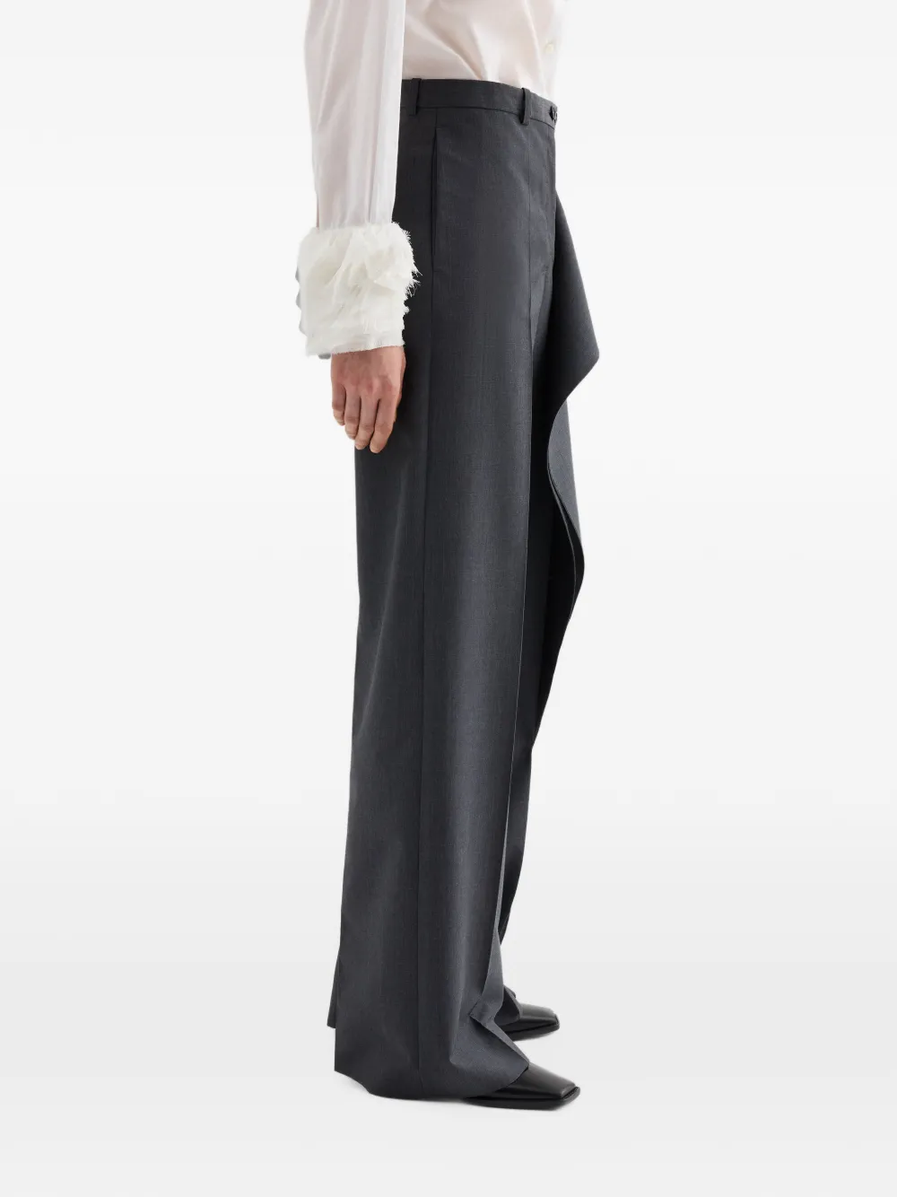 Jil Sander Fil-à-fil wollen broek Grijs