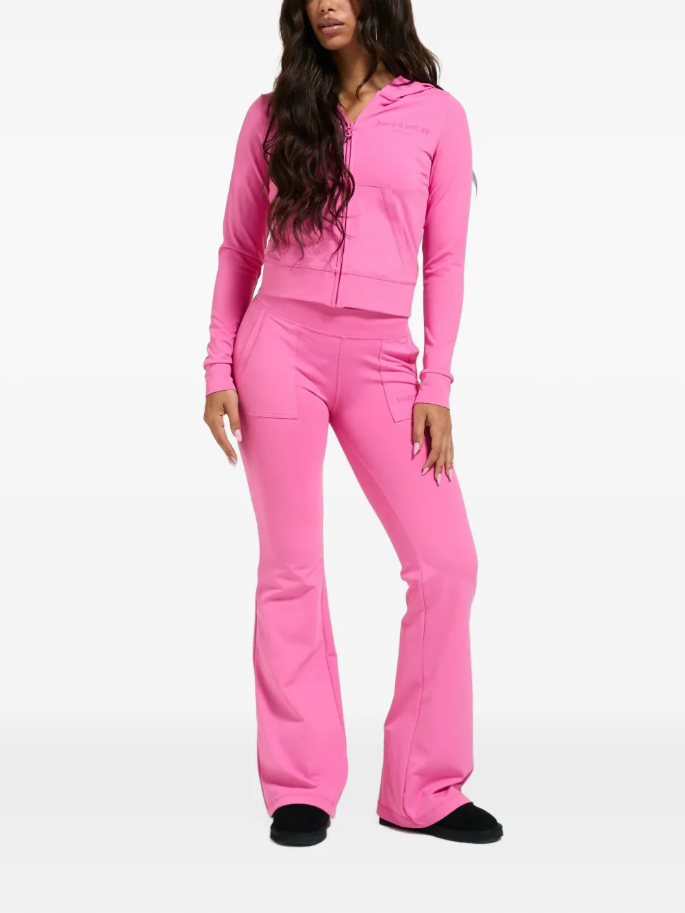 Juicy Couture Robertson hoodie met logo-print en rits Roze