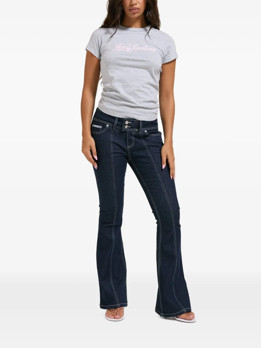 Juicy Couture T-shirt met logoprint Grijs