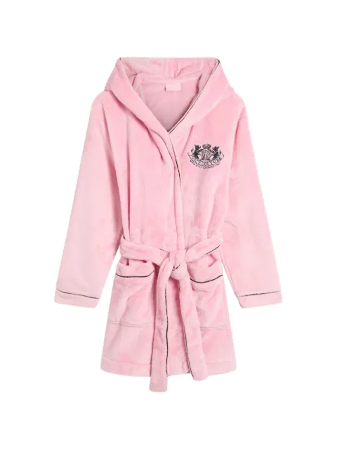 Juicy Couture Morgenmantel mit Wappenstickerei