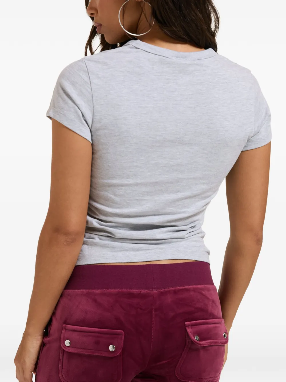 Juicy Couture Crown T-shirt met studs Grijs
