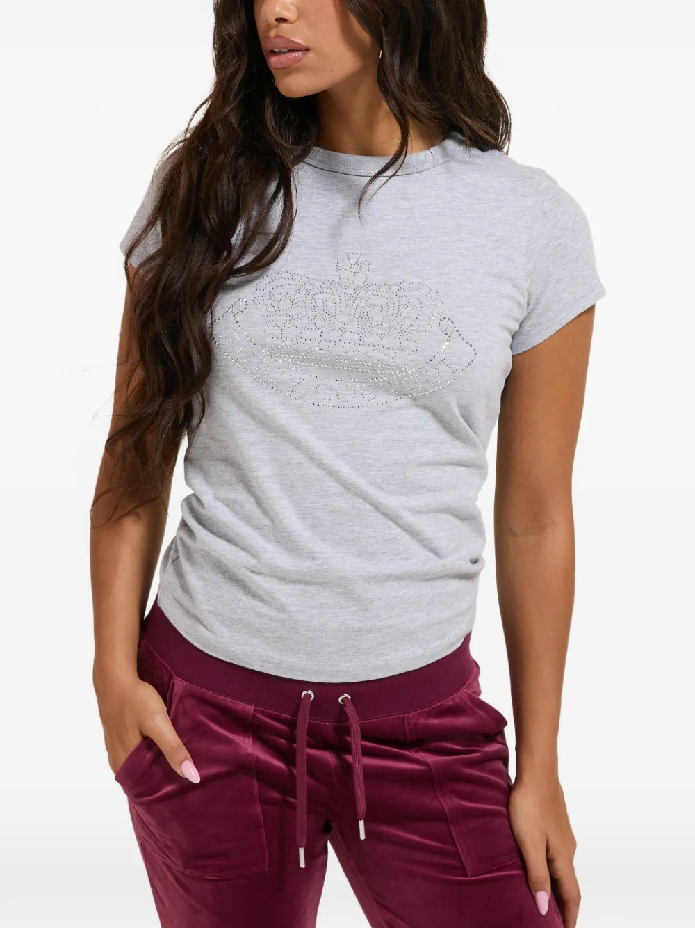 Juicy Couture t-shirt à détails de clous - Gris