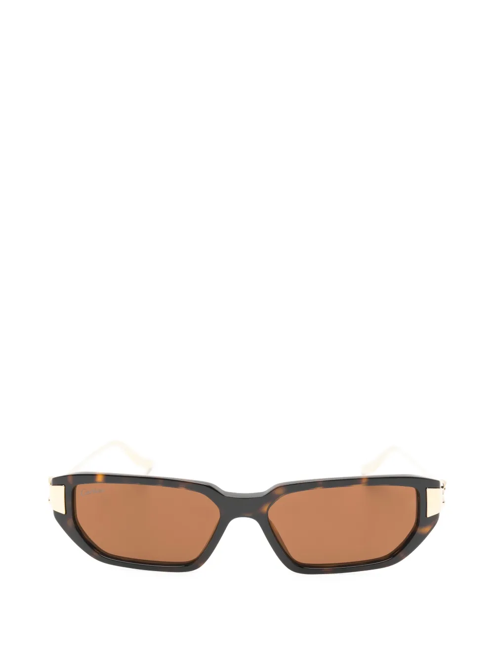Cartier Eyewear Panthère de Cartier rectangle-frame sunglasses – Brown