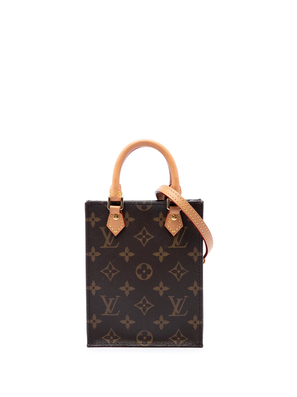 Louis Vuitton Pre-Owned 2020 Monogram Petit Sac Plat satchel - Brown