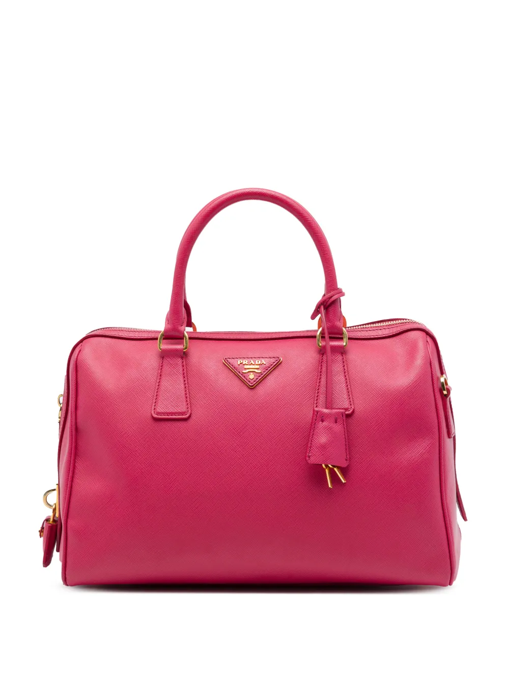 Prada Pre-Owned 2010-2026 Saffiano Lux Convertible Bowler Bag satchel - Rosa