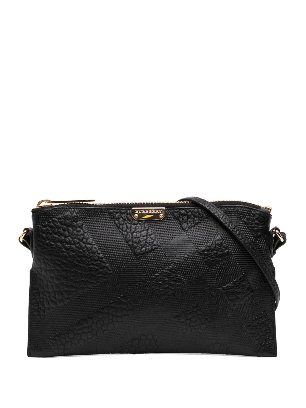 Burberry Pre-Owned 2012-2026 kleine Chichester Umhängetasche mit Karomuster - Schwarz