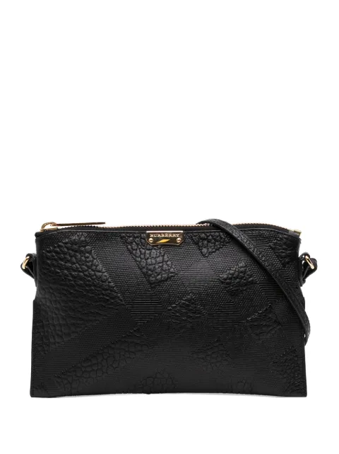 Burberry Pre-Owned 2012-2026 Small Grain Check Embossed Leather Chichester crossbody bag