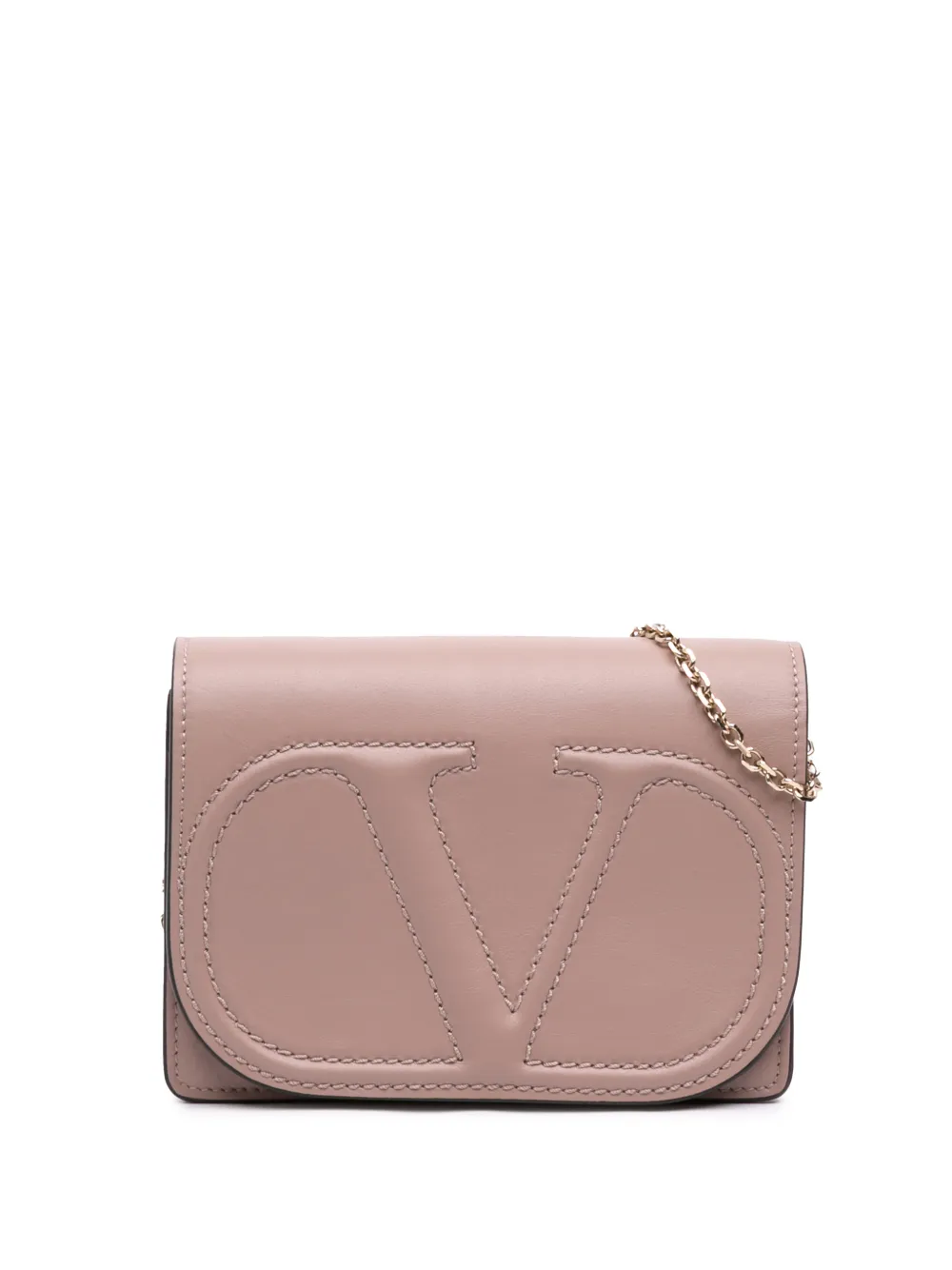 Valentino Garavani Pre-Owned 2020-2026 Calfskin VLogo Walk Chain crossbody bag - Brown