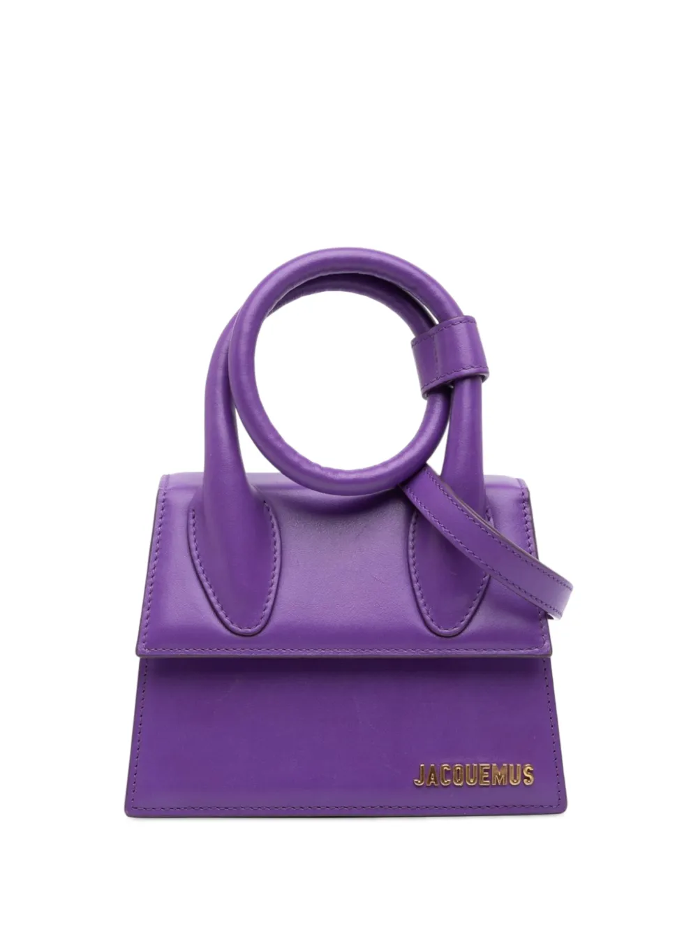 Jacquemus Pre-Owned 2020-2026 Leather Le Chiquito Noeud satchel - Viola