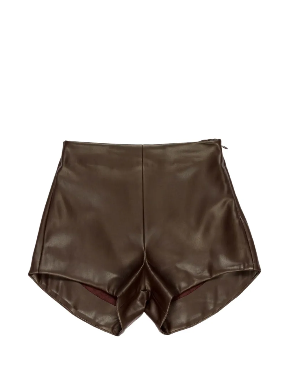 Miss Grant Kids x Lù-Lù short zippé à taille haute - Marron