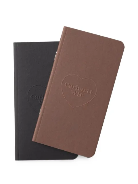 Carhartt WIP Heart Pocket logo-embossed notebooks (set of two)