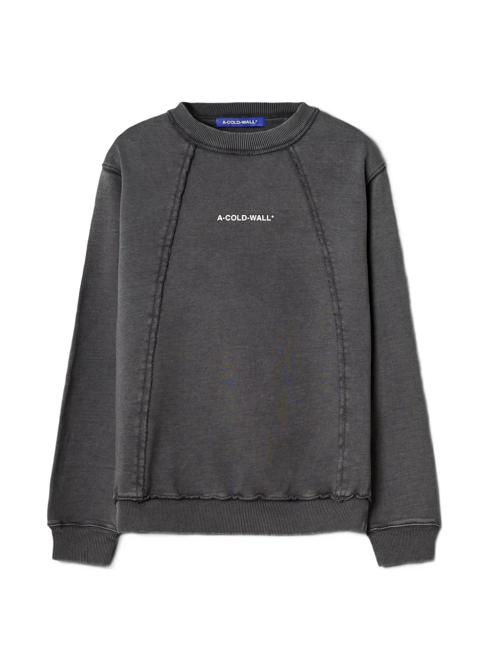 A-cold-wall* Logo-print Raw-edge Sweater In Gray