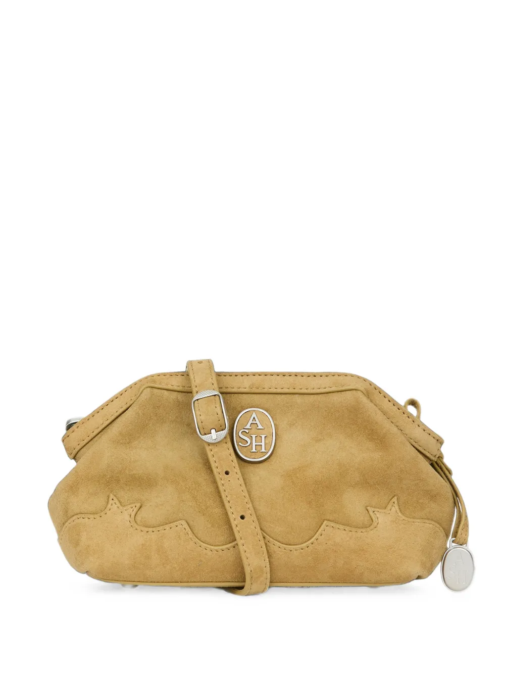 Ash July Texas Suede Shoulder Bag In Green