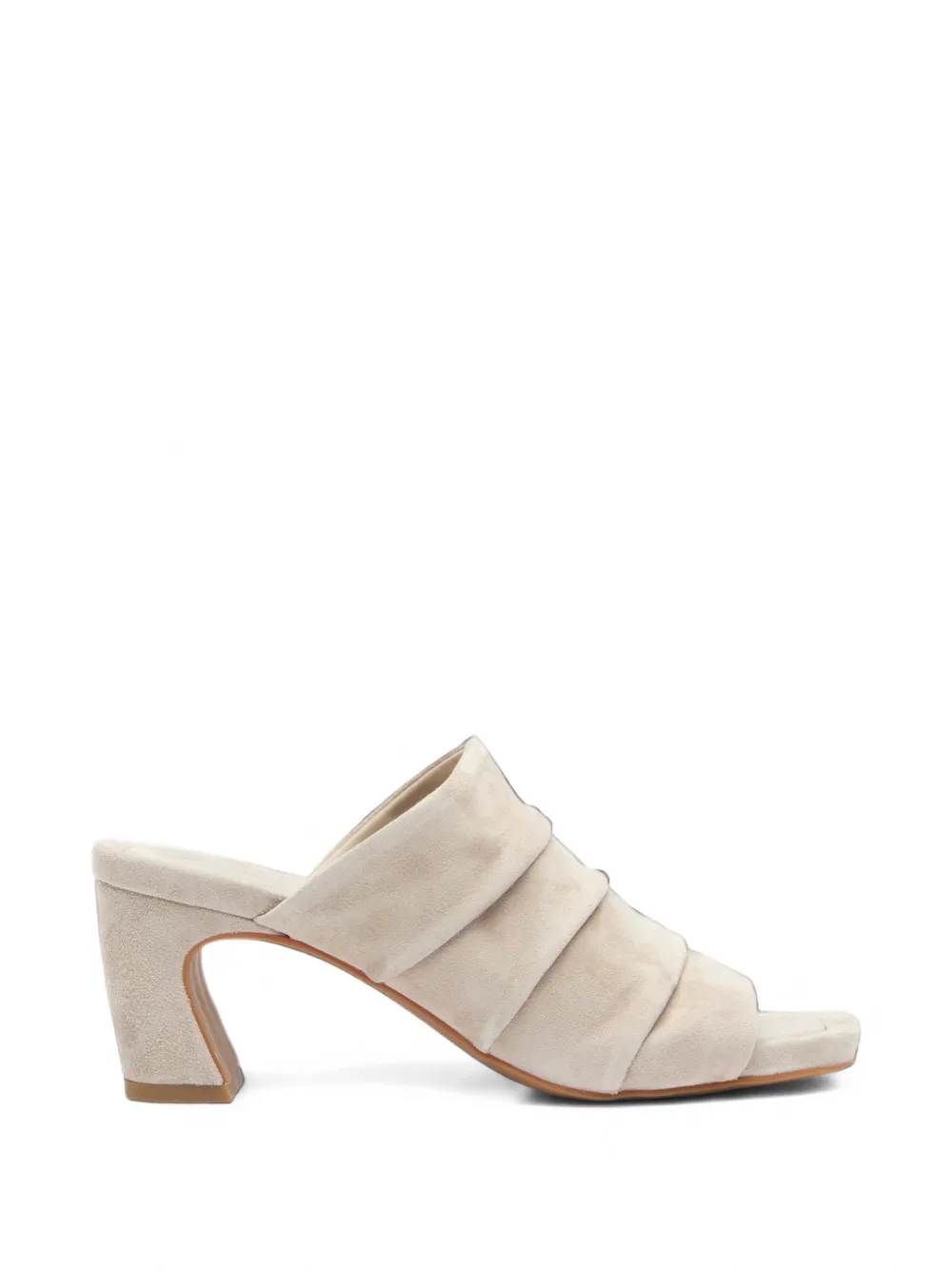 Ash Eva Ruched Heeled Sandals In Neutral