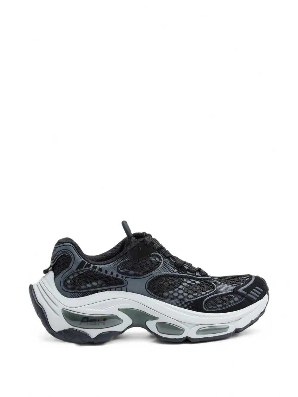 Ash Dragon Mesh-panel Sneakers In Black