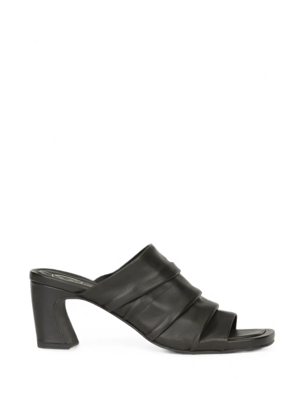 Ash Eva Leather Heeled Sandals In Black