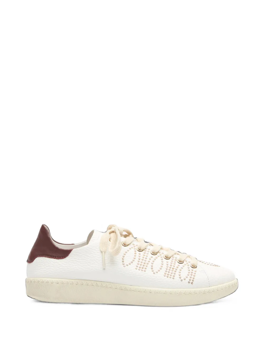 Ash Starstuds Leather Low-top Sneakers In White