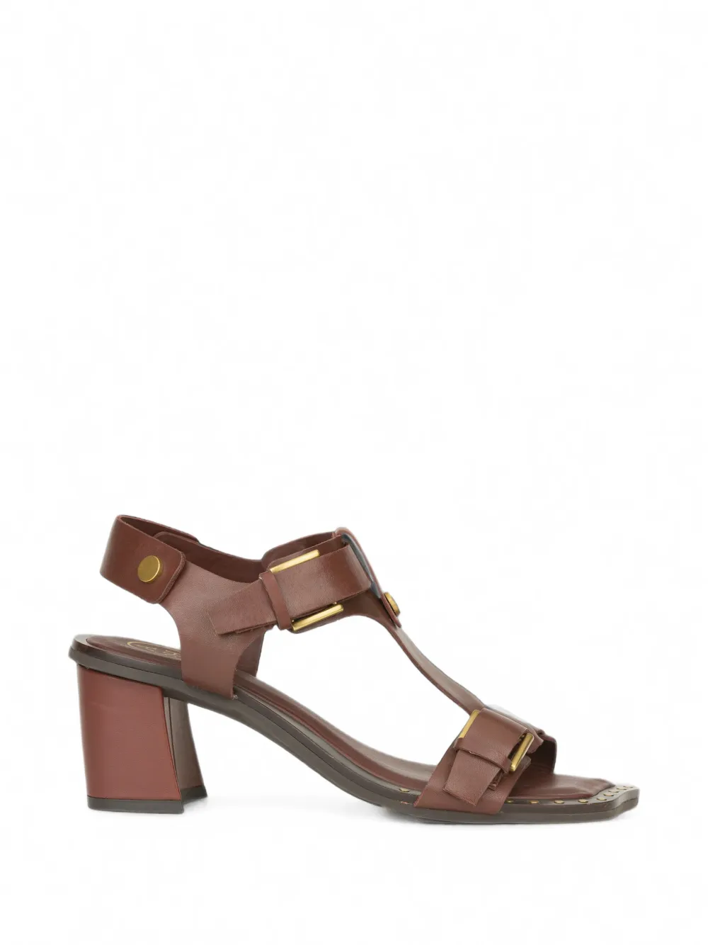 Ash Criss Calf Leather Sandals In Brown