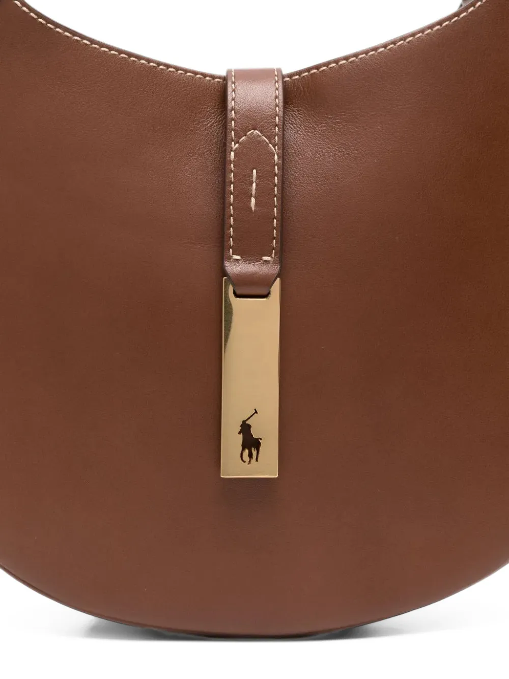 Polo Ralph Lauren Polo ID leather small shoulder bag Bruin